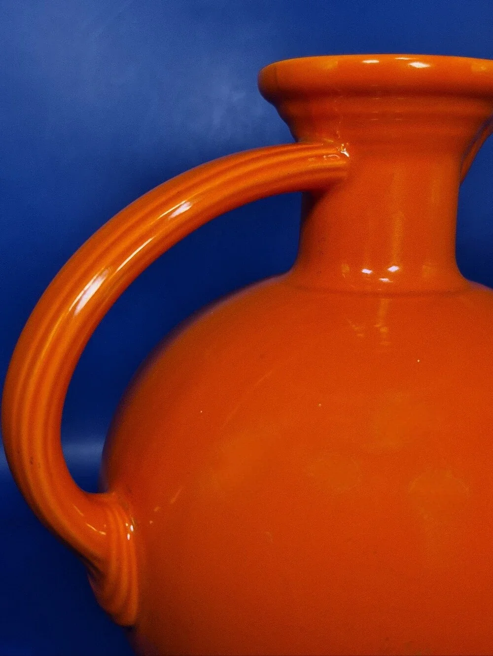 Vintage Fiesta Carafe Pitcher Original Radioactive Red 1930s No Lid
